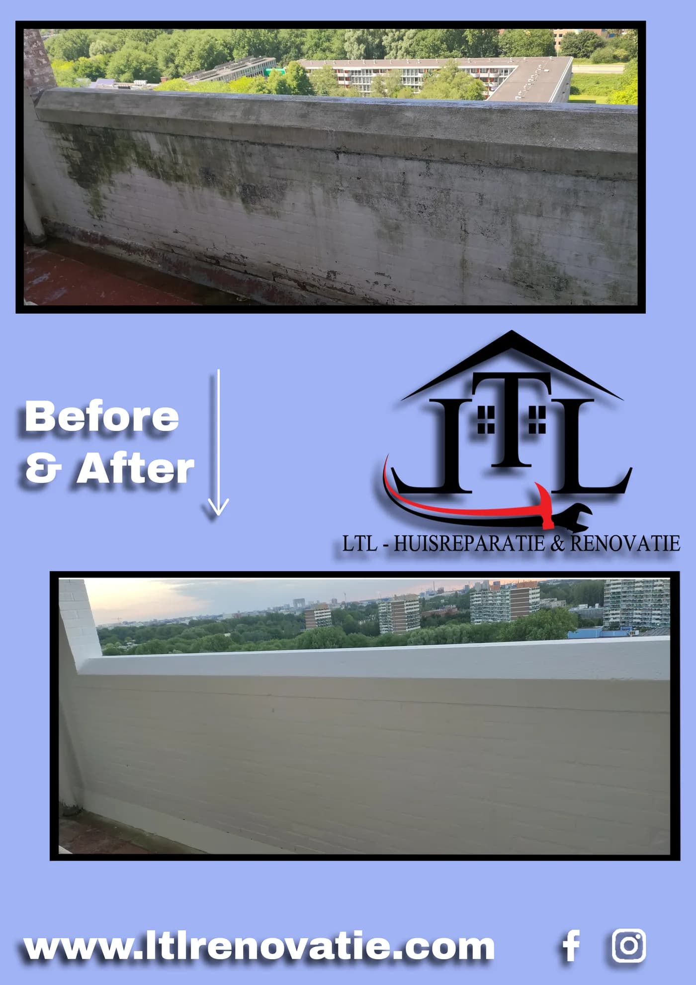 Voor en na 7 van 14, Complete interieurrenovatie in Amsterdam door LTL Huisreparatie & Renovatie