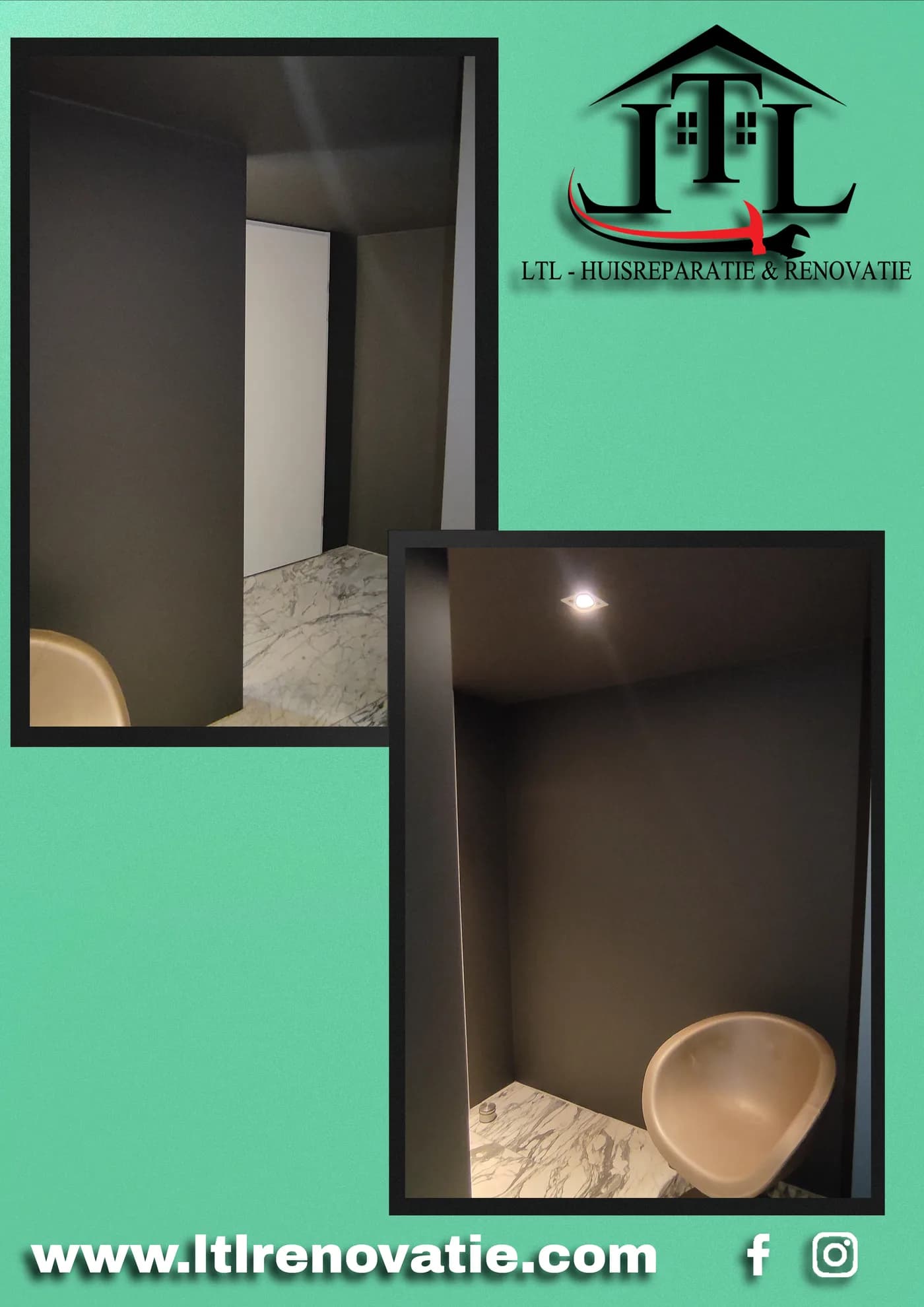 Voor en na 6 van 6, Salonrenovatie en interieurschilderwerk in Zandvoort door LTL Huisreparatie & Renovatie